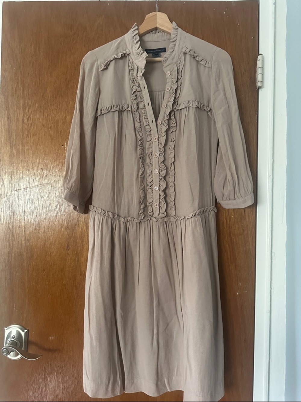 French Connection Ruffle Trim Dress